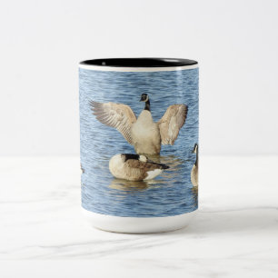 Tasse 2 Couleurs Oies canadiennes, oiseaux sauvages, nature