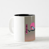 Tasse 2 Couleurs Oiseau chanteur de matinée (Devant gauche)