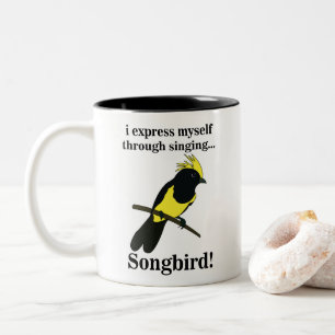 Tasse 2 Couleurs Oiseau chanteur Tit Oiseau drôle Oiseau observatio