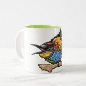 Tasse 2 Couleurs Oiseau d'abeilles (Devant gauche)