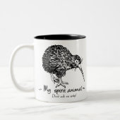 Tasse 2 Couleurs Oiseau de Kiwi (Gauche)