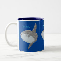 Oiseau de mer mola mola mignonne caricature