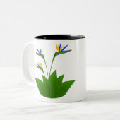Tasse 2 Couleurs Oiseau de paradis mandala (Devant gauche)