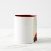 TASSE 2 COULEURS OISEAU DE PHOENIX (Centre)