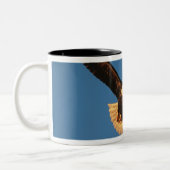 Tasse 2 Couleurs Oiseau de Prey, Aigle de Bald en vol, Kachemak (Gauche)