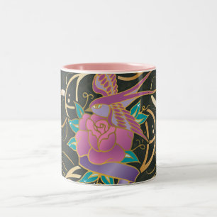 Tasse 2 Couleurs Oiseau et fleur de Supergirl