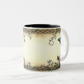 Tasse 2 Couleurs Oiseau et Papillon (Devant droit)