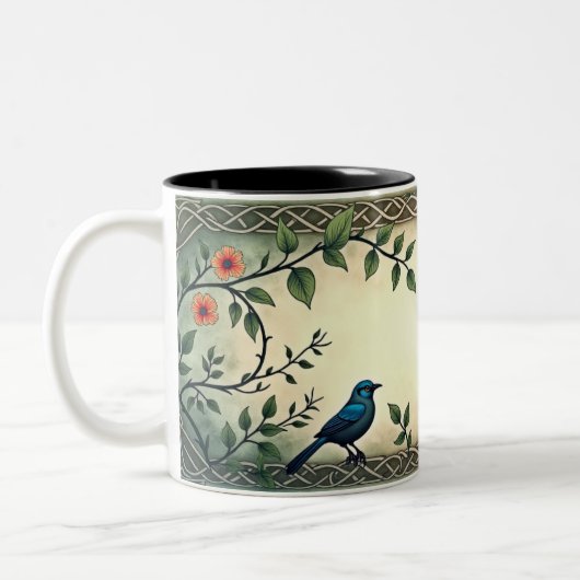 Tasse 2 Couleurs Oiseau et Papillon (Gauche)