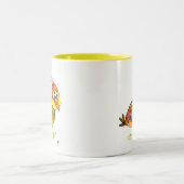 Tasse 2 Couleurs Oiseau jaune mignon (Centre)