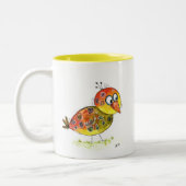 Tasse 2 Couleurs Oiseau jaune mignon (Gauche)