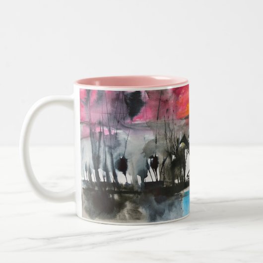 Tasse 2 Couleurs oiseau marchant (Gauche)