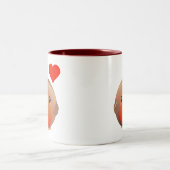 Tasse 2 Couleurs Oiseau mignon de Robin (Centre)