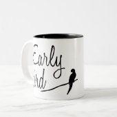 Tasse 2 Couleurs Oiseau précoce (Devant gauche)