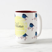 Tasse 2 Couleurs Oiseau printanier (Devant droit)
