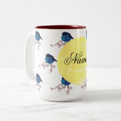 Tasse 2 Couleurs Oiseau printanier (Devant gauche)