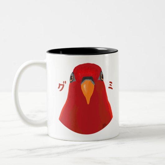 Tasse 2 Couleurs Oiseau rouge "GUMI" (Gauche)