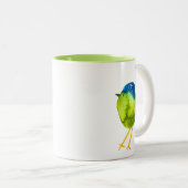 Tasse 2 Couleurs Oiseau vert mignon (Devant droit)