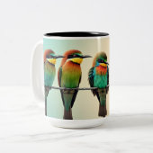 TASSE 2 COULEURS OISEAUX (Devant gauche)