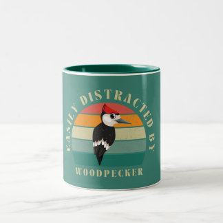 Tasse 2 Couleurs oiseaux amoureux pic pic bois observation des oise
