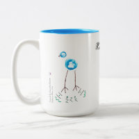 Oiseaux bleus - lunatiques - illustration