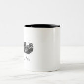 Tasse 2 Couleurs Oiseaux corbeaux,corneilles (Centre)