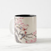 Tasse 2 Couleurs Oiseaux de chant au printemps (Devant gauche)
