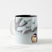 Tasse 2 Couleurs OISEAUX de NEIGE par SHARON SHARPE (Devant gauche)