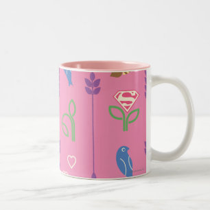 Tasse 2 Couleurs Oiseaux de Supergirl, abeilles, arbres