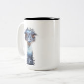 Tasse 2 Couleurs Oiseaux d'Emu (Devant gauche)