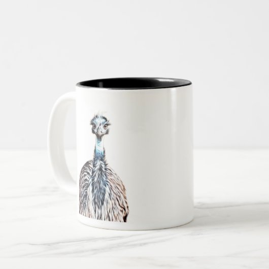 Tasse 2 Couleurs Oiseaux d'Emu (Devant gauche)