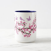 Tasse 2 Couleurs Oiseaux et fleurs de cerisier (Centre)