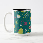 Tasse 2 Couleurs Oiseaux et papillons (Gauche)