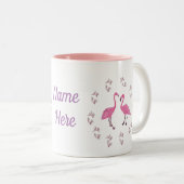 Tasse 2 Couleurs Oiseaux Flamants roses roses (Devant droit)