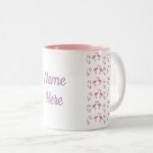 Tasse 2 Couleurs Oiseaux Flamants roses roses (Devant droit)