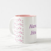 Tasse 2 Couleurs Oiseaux Flamants roses roses (Devant gauche)