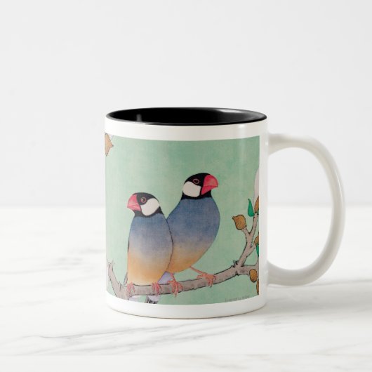 Tasse 2 Couleurs Oiseaux jumeaux dans les branches (Droit)