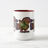 Tasse 2 Couleurs Oiseaux mayas antiques (Centre)