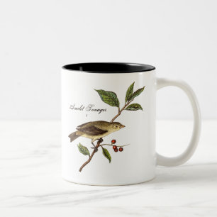 Tasse 2 Couleurs Oiseaux vintages d'oiseau chanteur d'oiseau de