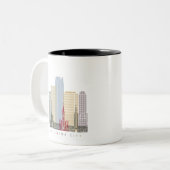 Tasse 2 Couleurs Oklahoma City V2 skyline poster (Devant gauche)