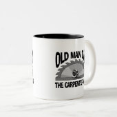 Tasse 2 Couleurs Old Man Dan Carpenter Homme Lumber Builder Funny (Devant droit)