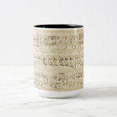 Tasse 2 Couleurs Old Music Notes (Centre)