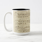 Tasse 2 Couleurs Old Music Notes (Gauche)