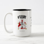 Tasse 2 Couleurs O'Leary Family Crest, Traduction & Signification (Gauche)