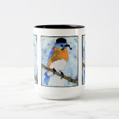 Tasse 2 Couleurs Oliver Bluebird avec moustache, bouffon (Centre)