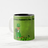 Tasse 2 Couleurs Oliver Les Shamrocks de cueillette de la loutre - (Devant gauche)