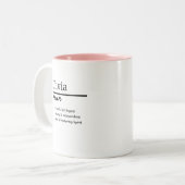 Tasse 2 Couleurs Olivia, Fille Nom Personnalisé Définition (Devant gauche)