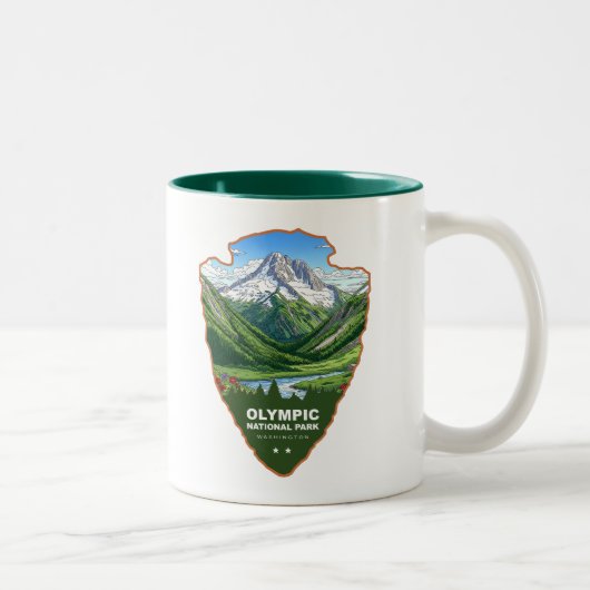 Tasse 2 Couleurs Olympic National Park Washington Arrowhead (Droit)