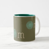 Tasse 2 Couleurs Om zen vert (Devant droit)