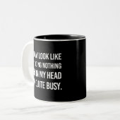 Tasse 2 Couleurs On dirait que je ne fais rien. (Devant gauche)