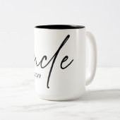 Tasse 2 Couleurs Oncle Elégant Typographie Nouveau Oncle (Devant droit)